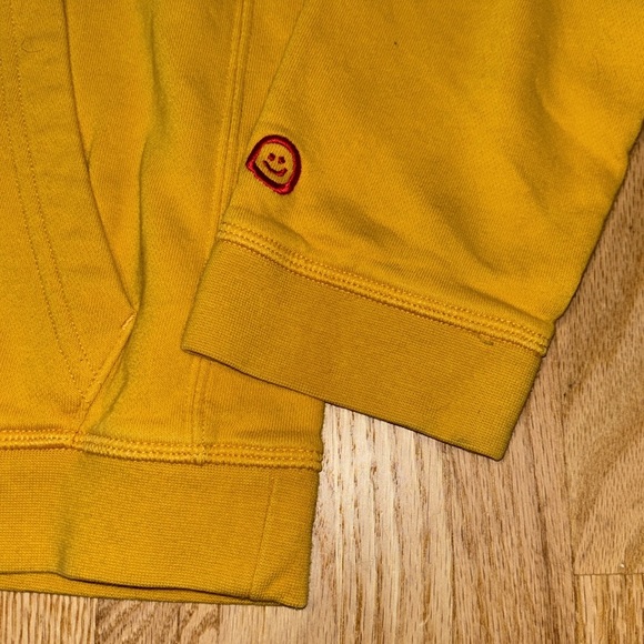 Nike Fleece Yellow Ochre/University Red Pullover Hoodie Sweatshirt - DR0105-752 - Picture 2 of 8